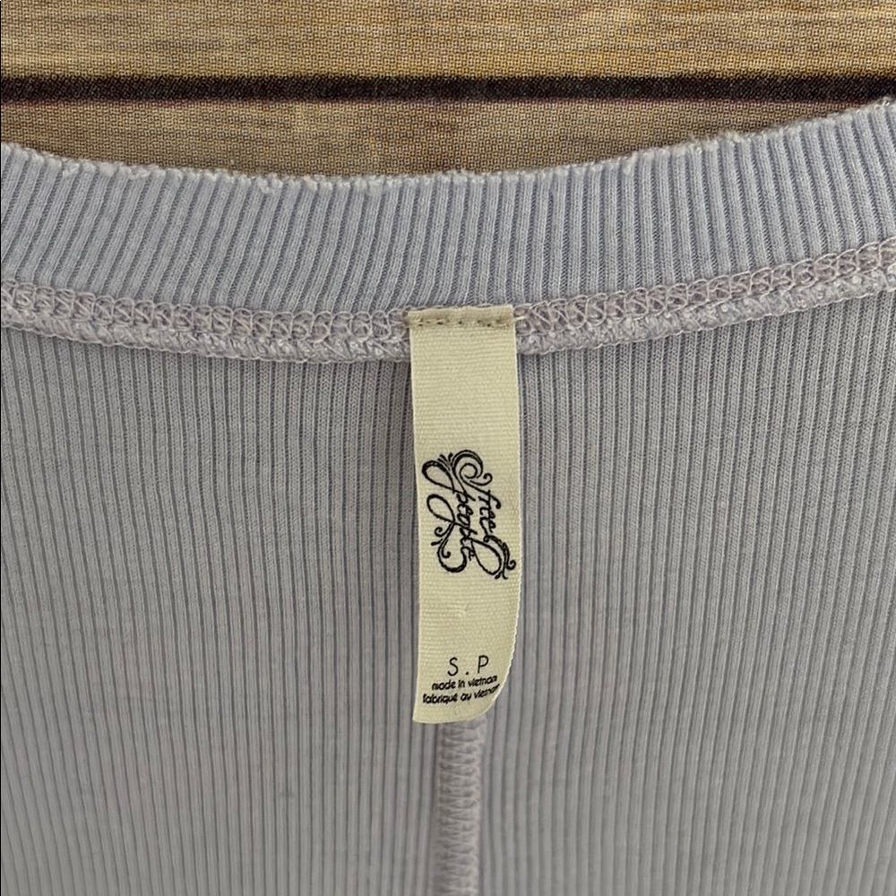 Free People Dusty Blue Relaxed Long Sleeve Tee - Picture 2 of 3